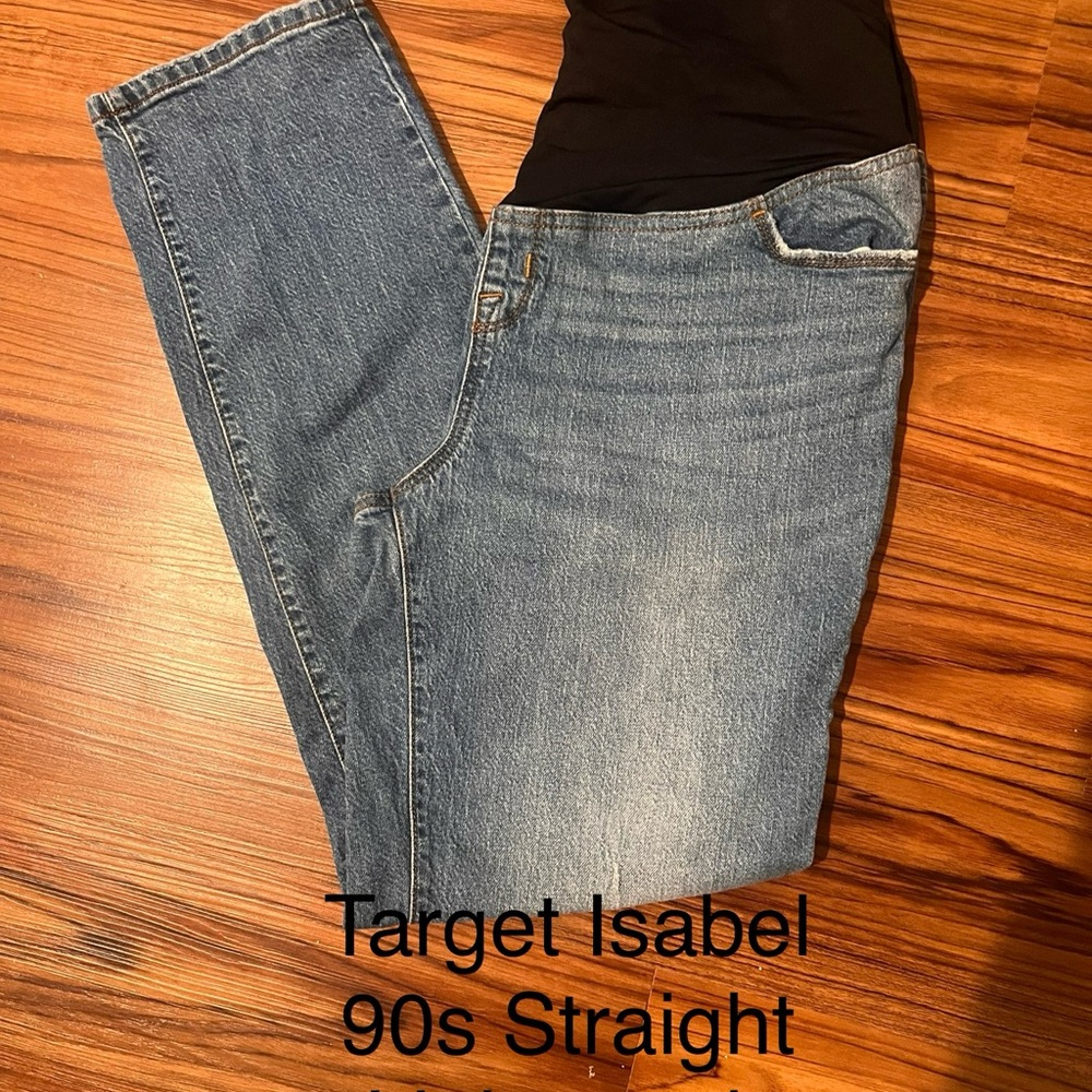 Isabel Maternity by Ingrid & Isabel Blue Straight Leg Jeans